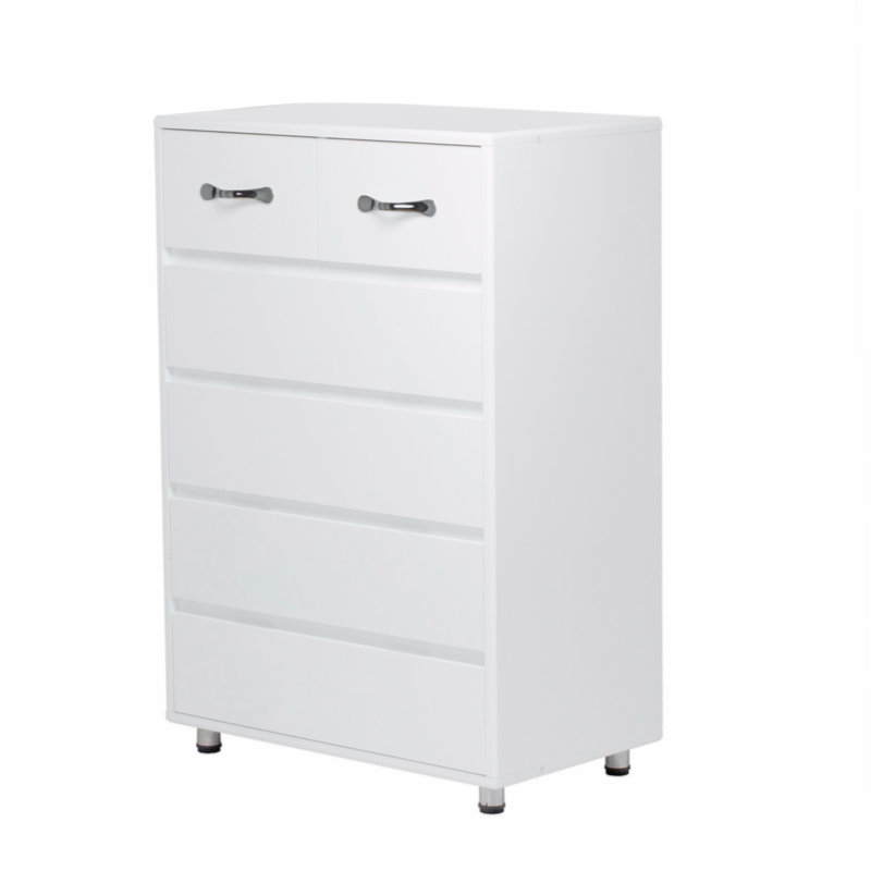 Commode décorative 6 tiroirs, Blanc