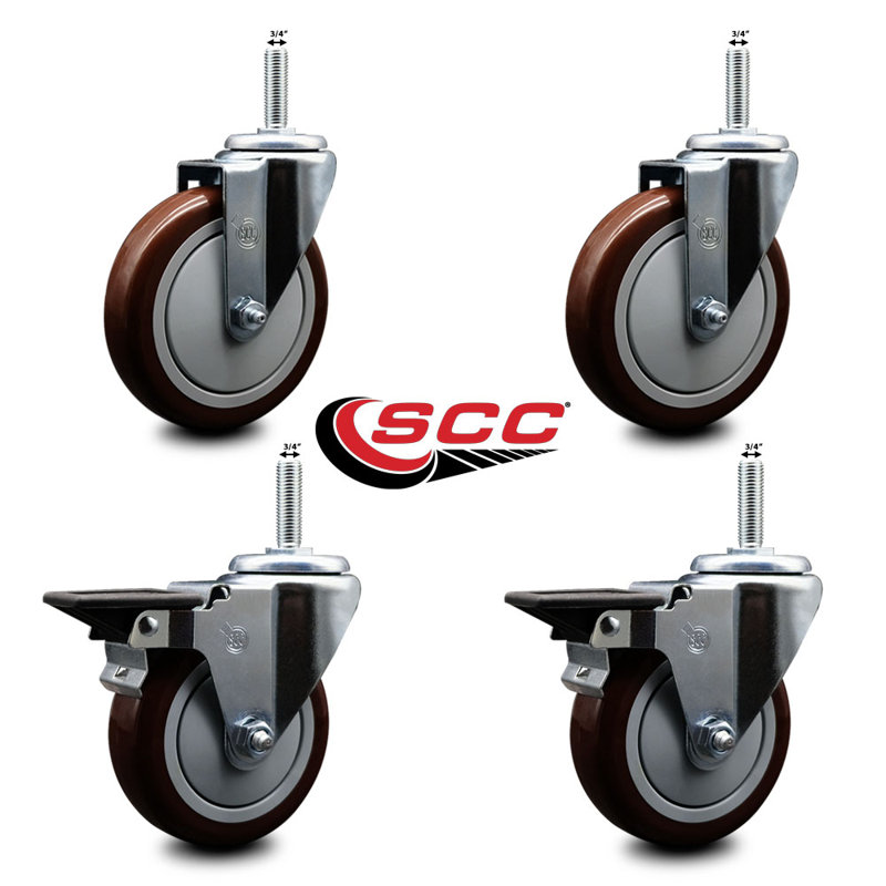 Roulettes de service pivotantes en poly