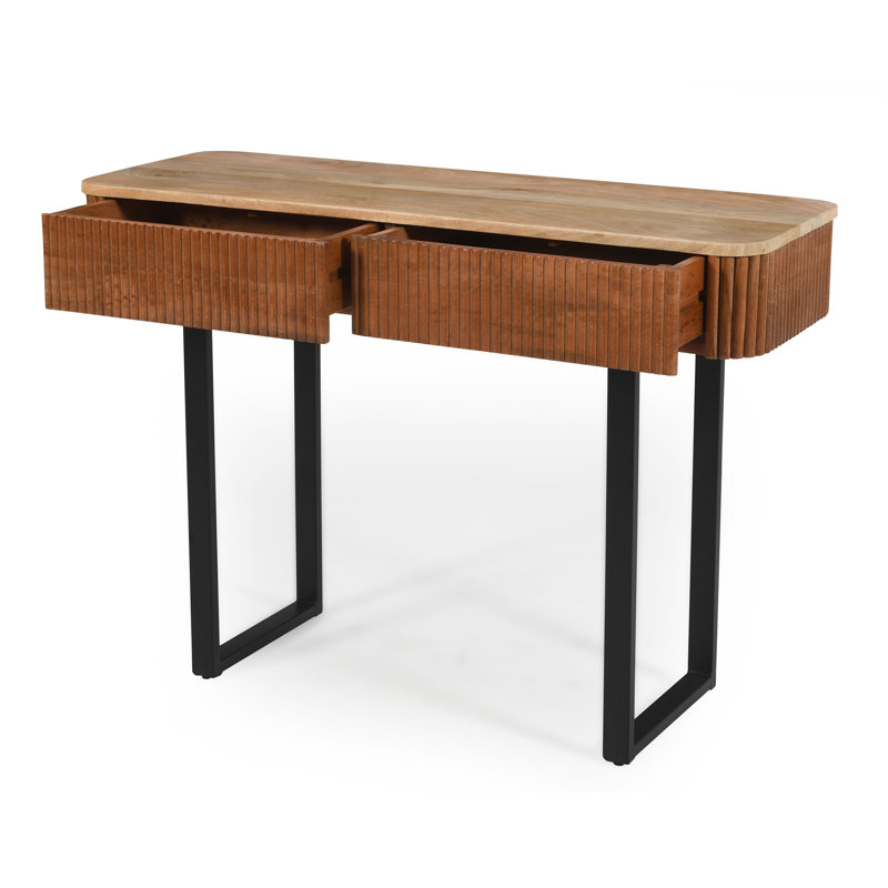 Console Table with Storage, Natural