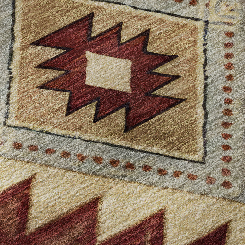 Tapis tribal de qualité supérieure lavable à la machine AMF1754, Tapis de couloir 2 pi 3 po x 7 pi 6 po