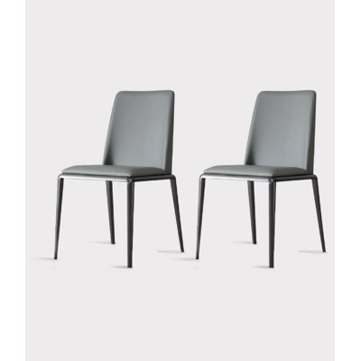 Chaise de salle à manger moderne et simple en acier inoxydable avec dossier