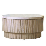 Round Teeter Totter Stone Cocktail Table