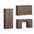 3-piece Computer Desk Office Set,Filing Cabinet and Bookcase