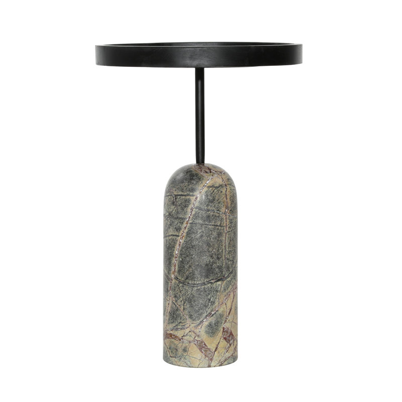 Saul Wood End Table, Green