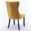 Chaise rembourrée contemporaine en velours, 2 pièces, doré, Sw2001gl - Tissu épais et luxueux pour un look élégant avec un revêtement doré, un dossier confortable-240074595