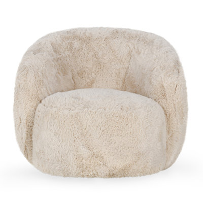 Fauteuil d'appoint pivotant en peluche Strophé