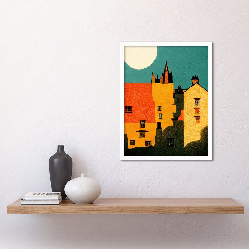 Paper Cut Dean Village Edinburgh - Print, 43cm H x 33cm W, White Framed Paper