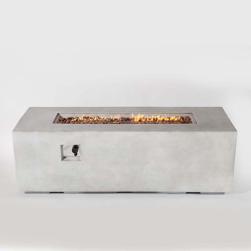 70Inch Concrete Large Fire Pit Table