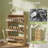 Entry shoe cabinet with 3 flap drawers, wooden shoe cabinet with adjustable shelves, freestanding wooden grooved board shoe cabinet-1710134014