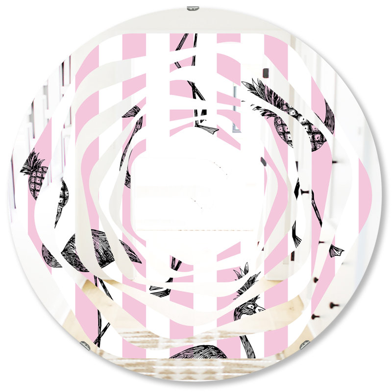 Miroir mural Whirl Flamingo, H 31,5 po x l po