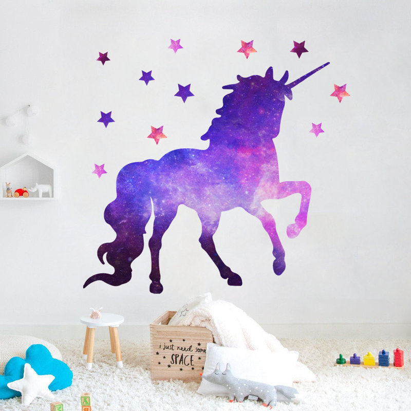 Adhésif décoratif galaxie aquarelle, H 46 po x l 46 po