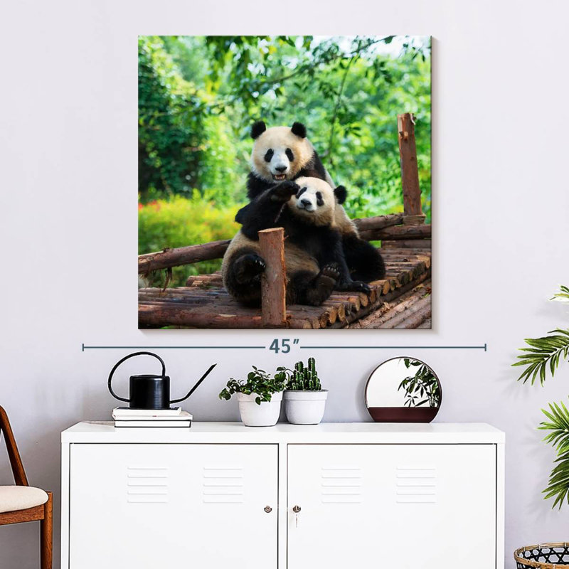 Brampt Panda Twins, 33" H x 33" W