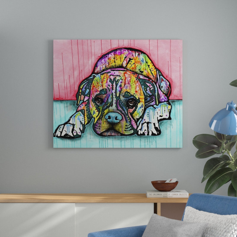 «Lying Boxer», reproduction, Cadre blanc, H 24 po x l 28 po x P 1 po