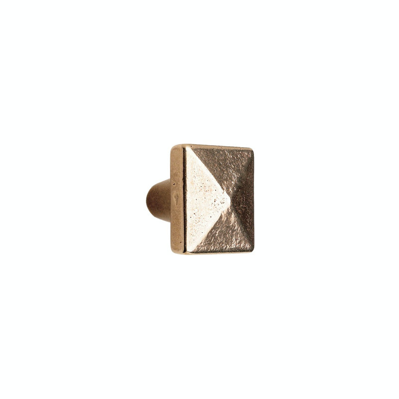 Bronze Square Knob, Silicon Bronze Brushed