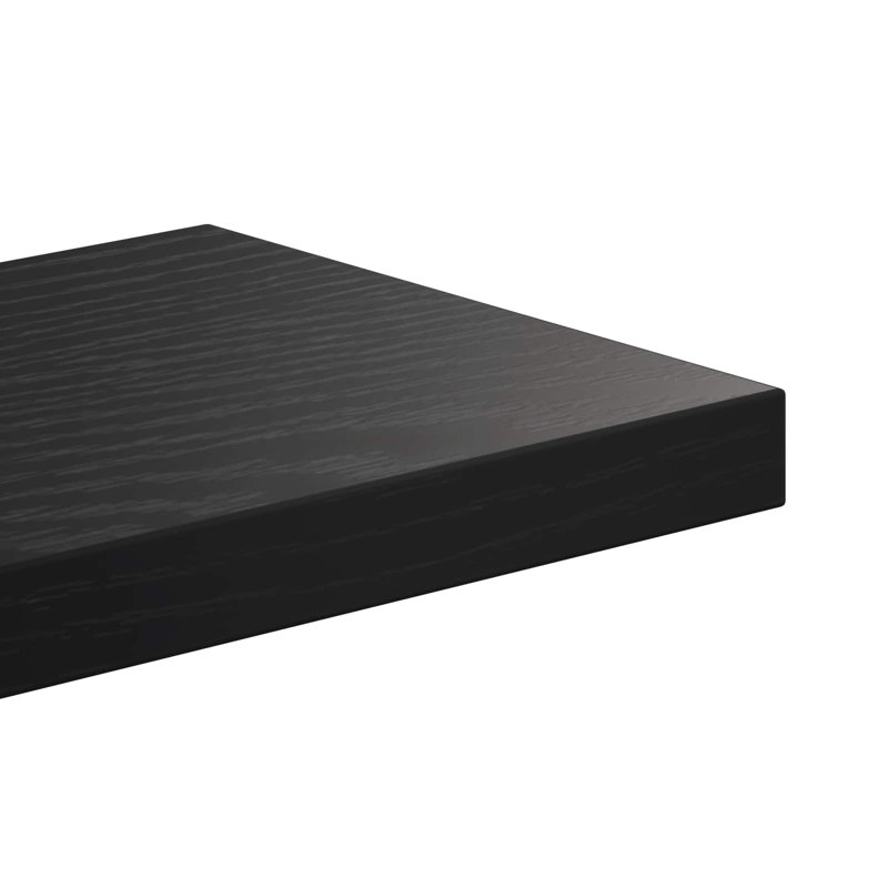 Engineered Wood Wall Shelf, Black Oak