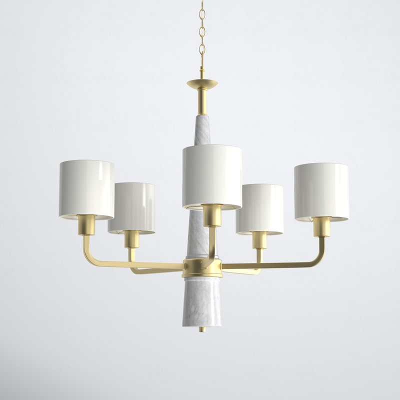 Perth 5 Light Metal Dimmable Chandelier