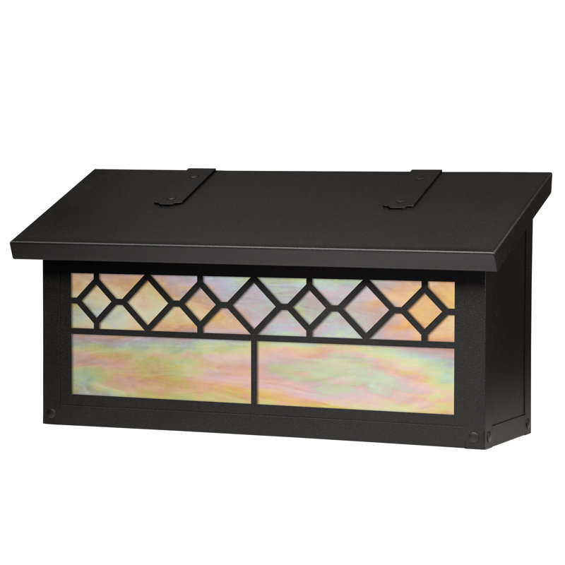 Boîte aux lettres murale Matrix, Or irisé, Noir texturé