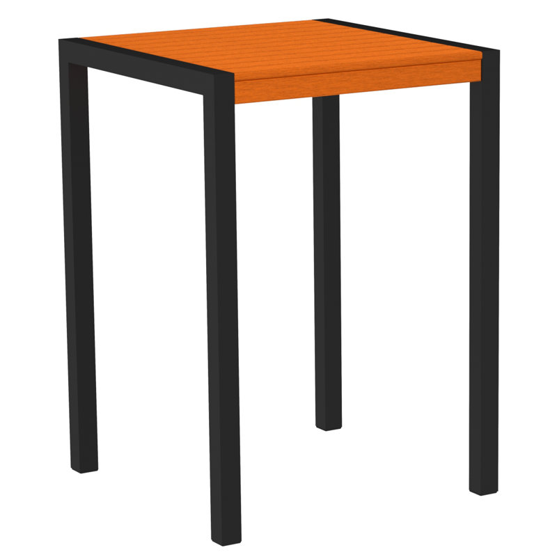 Table de bar POLYWOOD MOD 30 ", Noir texturé, Tangerine