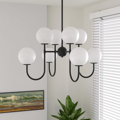 60.08" - Glass - Black - Chandelier