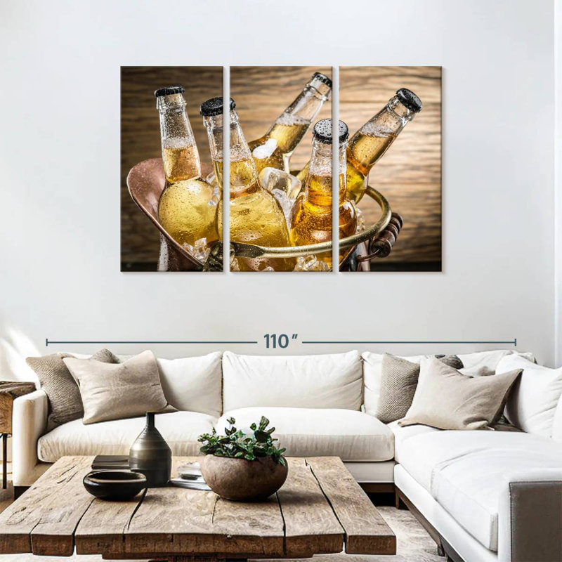 Yarlin Cold Beer Bottles, 48" H x 74" W