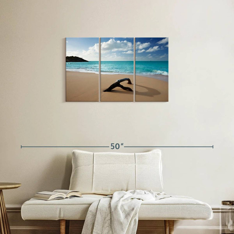 Gillard Driftwood sur la plage des Caraïbes, H 20 po x l 33 po