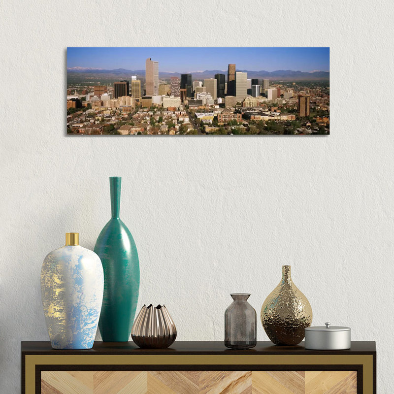Skyscrapers In A City, Denver, Colorado, USA by Panoramic Images - Wrapped Canvas Panoramic Print
