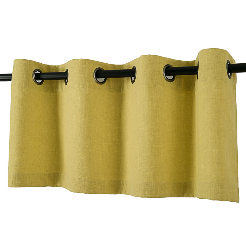 Destefano Tailored Window Valance, Pastel Yellow