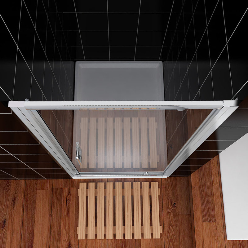 Psyllatos Glass Rectangular Shower Enclosure, 1850mm H x 900mm W x 700mm D