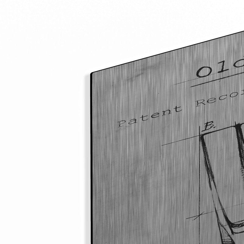 «Barware Blueprint I» par Ethan Harper, art mural en métal, H 36 po x l 24 po