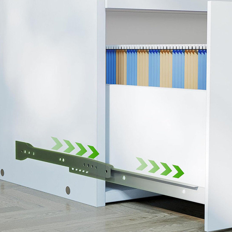 2 Drawer Mobile File Cabinet with Modern Chamfered Edge Design, for Letter, Legal, A4 Size, Under Desk Lateral File Cabinet, White