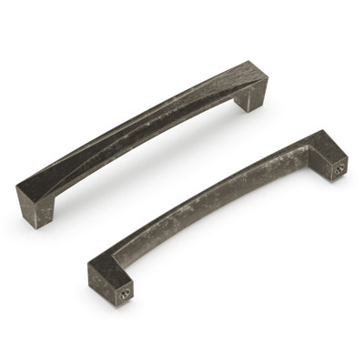 Crest Collection Handle Pull - 5-1/16" Center to Center Cabinet Pull Black Nickel Vibed - Mid-century Modern Hardware for Drawers & Cabinets