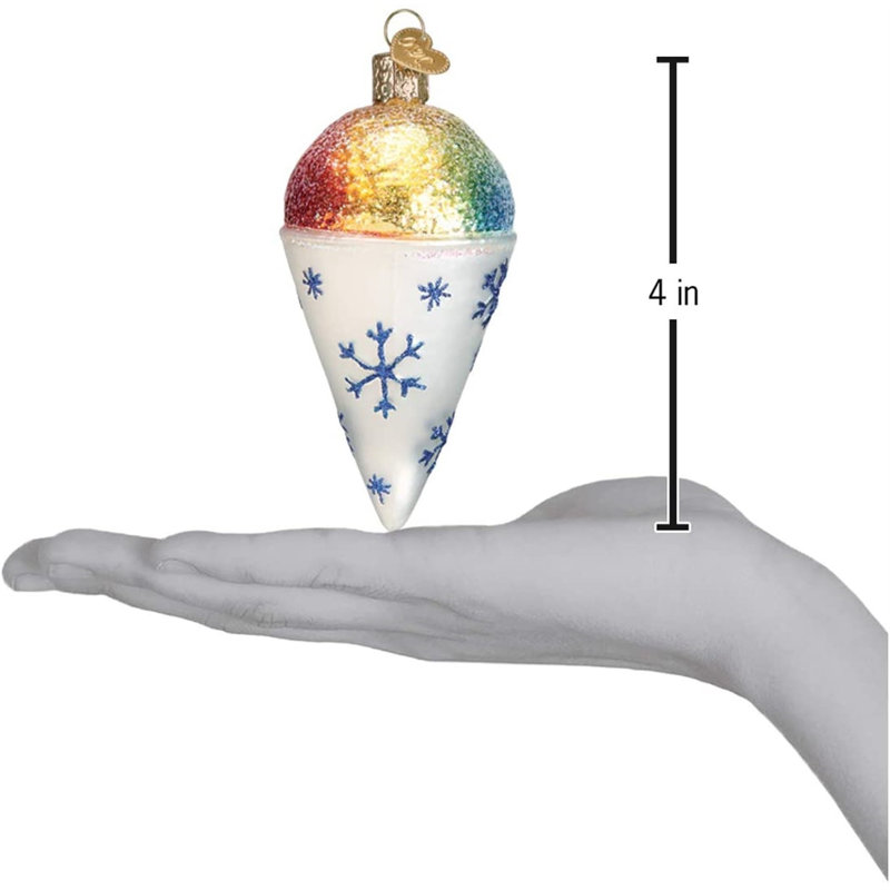 Ornement figurine suspendue en cône snow