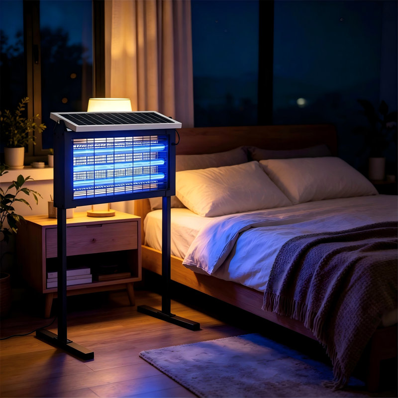 Freestanding Mosquito Lamp Modern Solar Electric Bug Zapper Base for Indoor and Outdoor Use