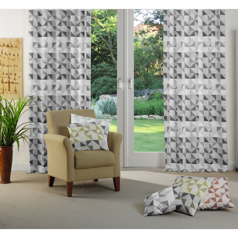 Berlare, Multibandschal, blickdicht, Dark Grey, 132cm Width x 365cm Drop