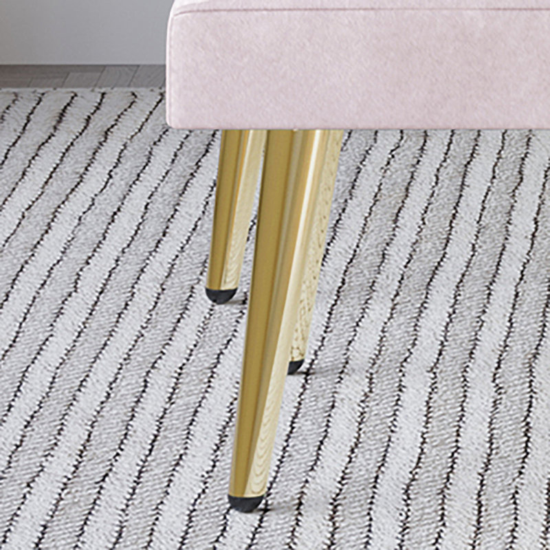 Laureat Upholstered Armchair and Ottoman, Light Pink Velvet