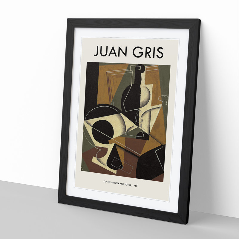 Cafe Moulin by Juan Gris - Framed Print, 65cm H x 48cm W x 2cm D, Black