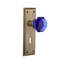 Plaque New York avec trou de serrure décoratif et bouton de porte Waldorf Cobalt-25842028-25842029-134195172