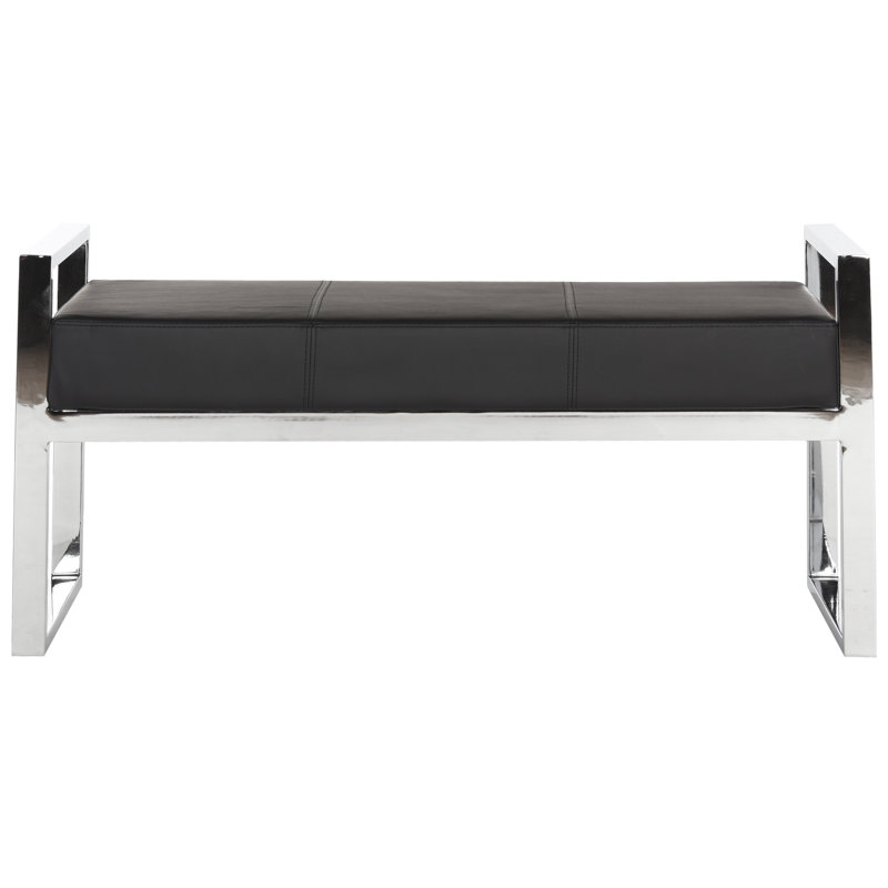 Banc rembourré Langely, Noir