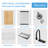 Quartz 33"L x 22"W Waterfall Kitchen Sink Drop In Workstation Single Bowl Granite Composite Sink with Accessories-106636163-106636164