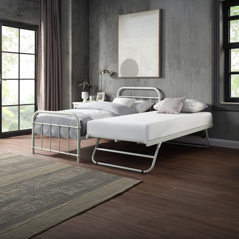 UK Single - DE 90 X 190 Cm Metal Bed, White