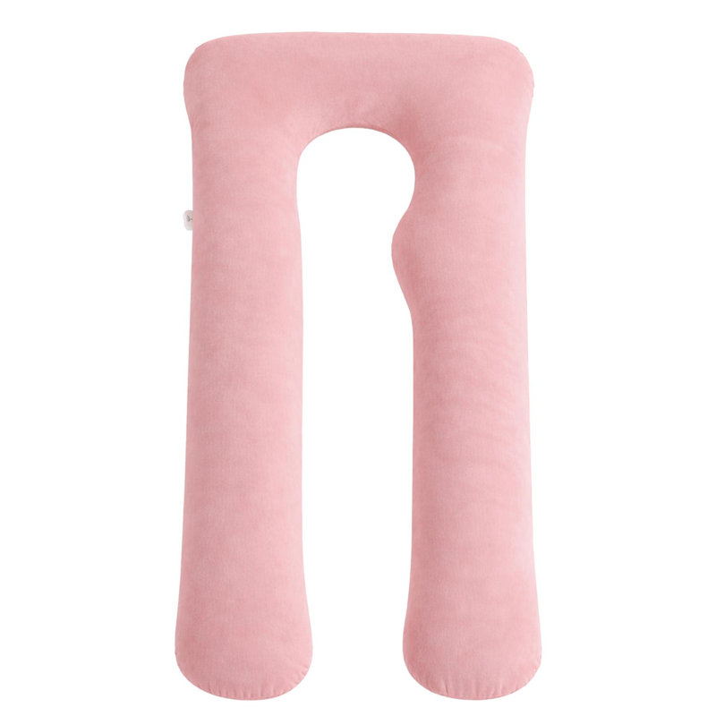 Nicola Spring Pregnancy Pillow with Storage Bag - 52 inch - Pink