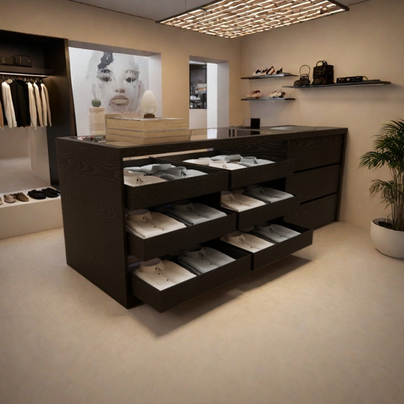 Light luxury style display cabinet, 35.43" H x 59.05" W x 23.62" D