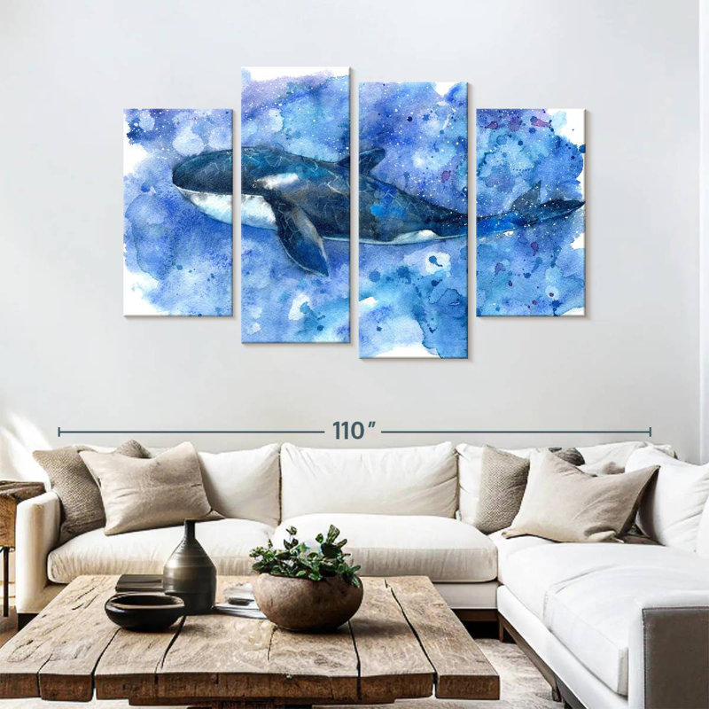 Blue Killer Whale, 54" H x 84" W