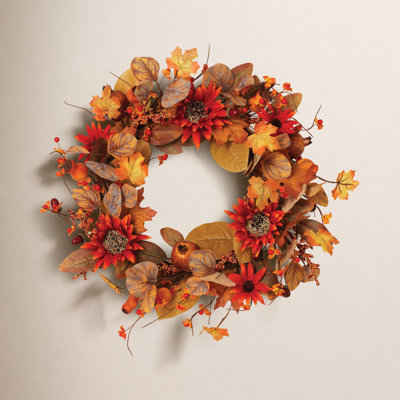 Primrue 22" Sunflower Thanksgiving Wreath