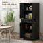 Armoire de cuisine 71 "avec tiroir et tablette réglable, armoire de rangement haute autoportante avec 2 armoires à double porte