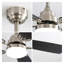 Ventilateur de plafond moderne en nickel de 52 pouces avec lumière DEL et télécommande - moteur CC réversible à 6 vitesses, conception à profil bas