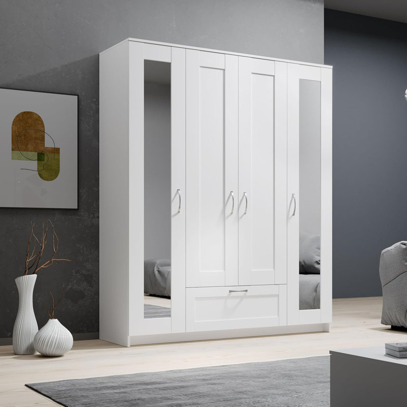 Lepini 4 Door Manufactured Wood Wardrobe