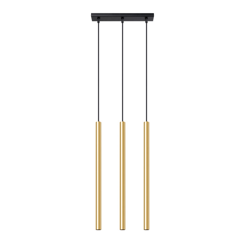 Pastelo 3 - Light Kitchen Island Pendant, Black/Polished gold