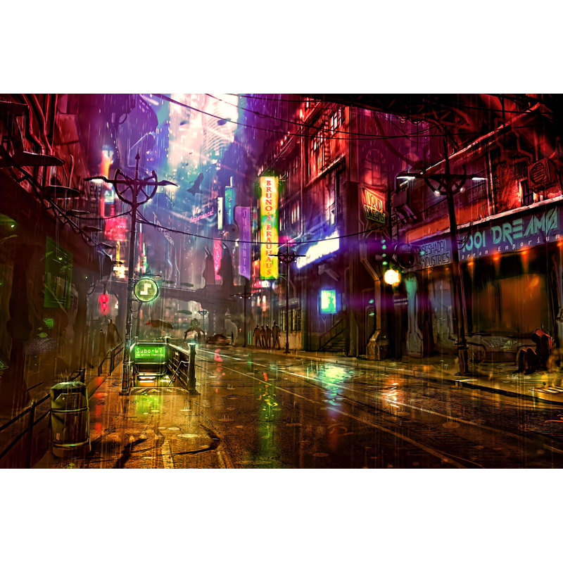 Art numérique, affiche numérique sur toile, art mural, Toile tendue, H 18 po x l 24 po x P 1,5 po