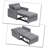 High quality multifunctional sofa futon with adjustable backrests-352053419
